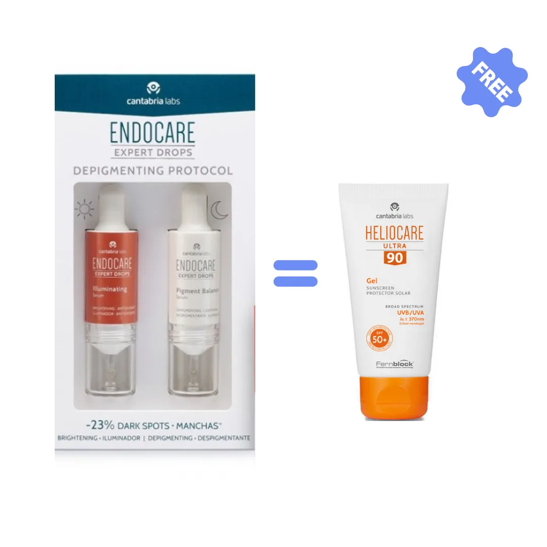ENDOCARE EXPERT DROPS DEPIGMENTING PROTOCOL 2X10ML+HELIO ULTRA GEL 90